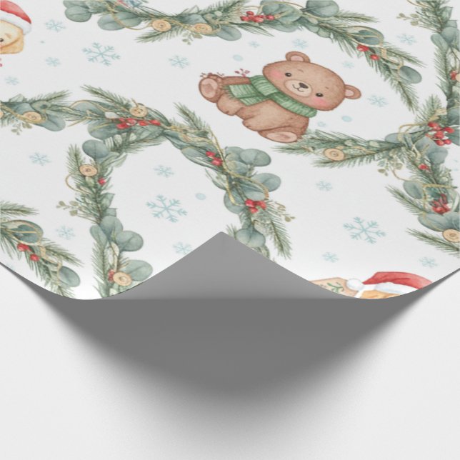 Papel De Presente Animais de Natal da Floresta Caprichosa  (Ponta)