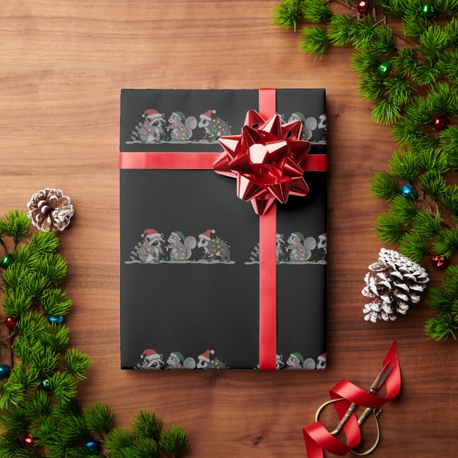 Papel De Presente Animais de Natal Paca Silvestre Esquilo Bobo (Presente de Natal)