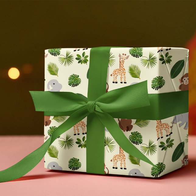 Papel De Presente Animais e plantas da selva (Criador carregado)