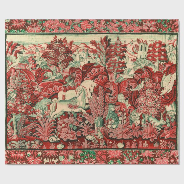 PAPEL DE PRESENTE ANIMAIS FANTASMAS, CAVALOS, TERRAS VERMELHAS (Aberto)