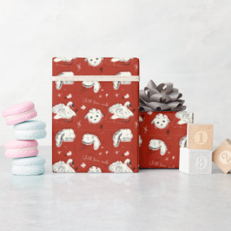 Papel De Presente Animais Fofos e Assustadores Rabiscados & Bilhetes