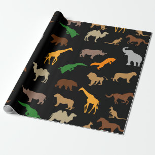 Papel De Presente Animais selvagens