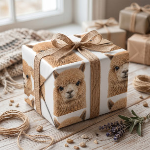Papel De Presente Animal de Alpaca Fofa e Felpuda
