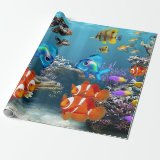 Papel De Presente Animal subaquático de Sealife dos peixes