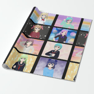 Papel De Presente Anime Girls Wraping Paper