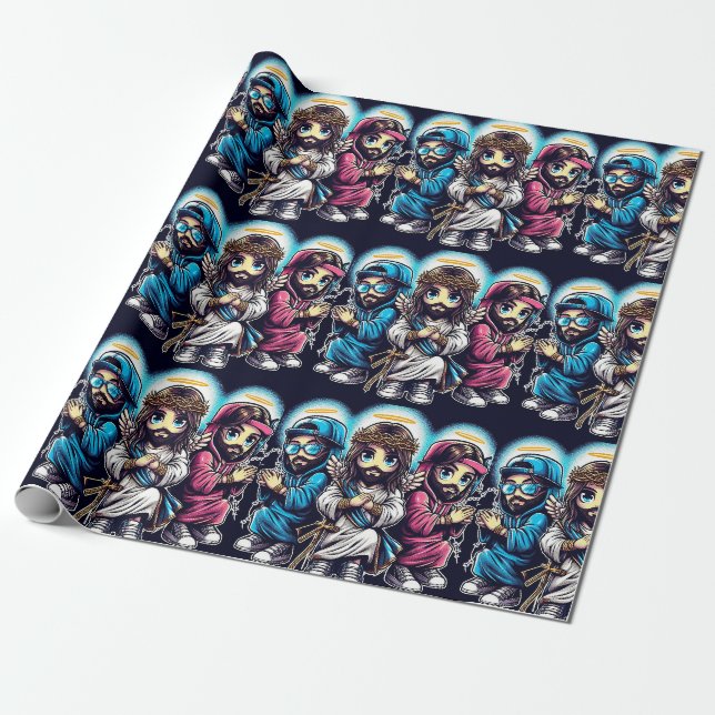 Papel De Presente Anime Jesus Cristo (Desenrolado)