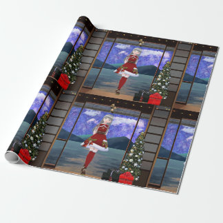 Papel De Presente Anime Style Girl Christmas Wrapping Paper