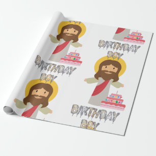 Papel De Presente aniversariante jesus christmas