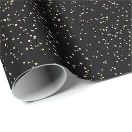 Papel De Presente Aniversário Adulto Brilho Dourado Preto
