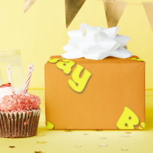 Papel De Presente Aniversário (amarelo)
