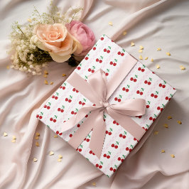 Papel De Presente Aniversário Cereja Doce