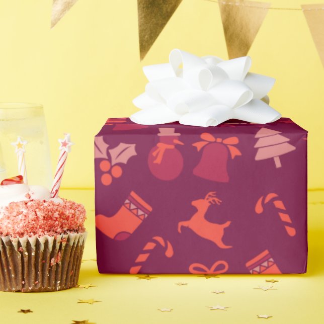Papel De Presente Aniversário Clássico de Joyful Vintage (Festa de aniversário)