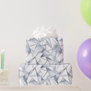 Papel De Presente Aniversário Confete Prata Baunilha