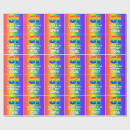 Papel De Presente Aniversário da 61rua: Padrão Divertido e Colorido