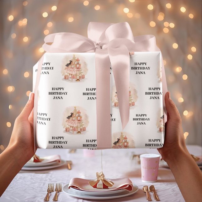 Papel De Presente Aniversário da Bailarina do Quebra-Nozes (Criador carregado)