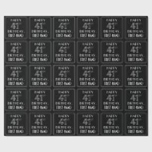 Papel De Presente ANIVERSÁRIO DA FELIZ 41 RUAS; Estilo da Deco da Ar