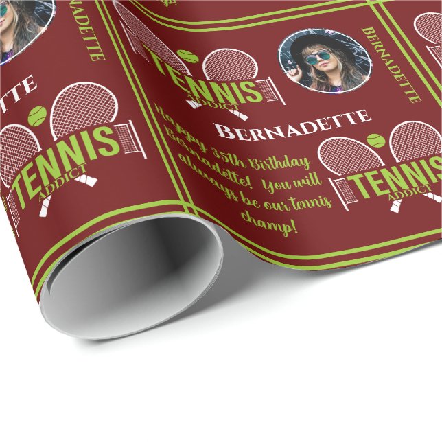 Papel De Presente Aniversário da Idade da Foto do tênis (Ponta do rolo)