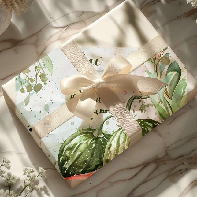 Papel De Presente Aniversário da Melancia das ruas (Criador carregado)