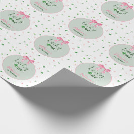 Papel De Presente Aniversário da Menina Sortuda no Dia de São Patríc
