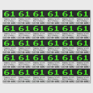 Papel De Presente Aniversário da rua 61 - Estilo Nerdy / Geeky "61"