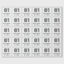 Papel De Presente Aniversário da rua: Art Deco Estilo Inspirado "81"