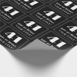 Papel De Presente Aniversário da rua - Art Deco Inspirou "41", Nome