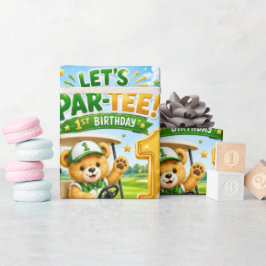 Papel De Presente Aniversário de 1 ano de Golfe Vamos Par-Tee