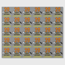 Papel De Presente Aniversário de 20 anos: Tema Assustador de Hallowe