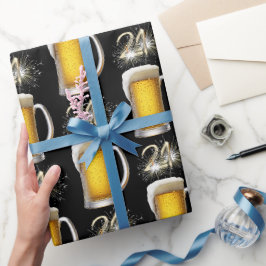 Papel De Presente aniversário de 21 anos Sparklers em Beer Mug