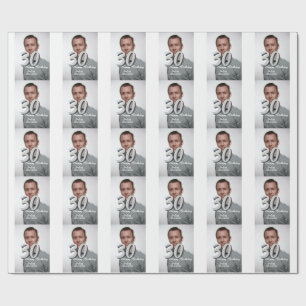 Papel De Presente aniversário de 30 anos adiciona nome data ano ano