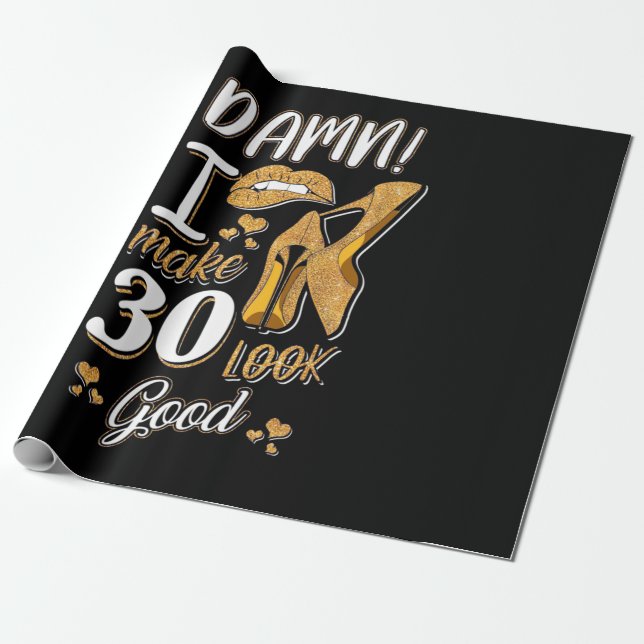 Papel De Presente aniversário de 30 anos | Faço 30 Pareceres Bons (Desenrolado)