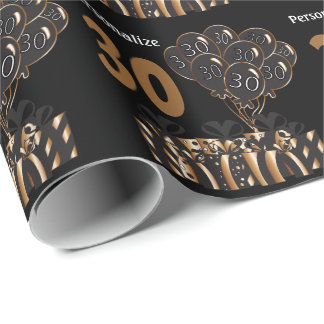 Papel De Presente aniversário de 30 anos feliz| Personalizar