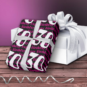 Papel De Presente aniversário de 30 anos Tipografia - Idade Personal