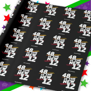 Papel De Presente Aniversário de 48 anos no Dia do Salto Ano Novo do