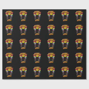 Papel De Presente Aniversário de 50 anos old skool raver cena de rav