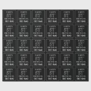 Papel De Presente ANIVERSÁRIO DE 51 RUAS; Estilo de Deco de Arte com