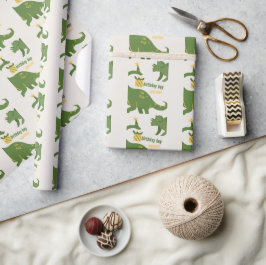 Papel De Presente Aniversário de Animais da Festa Roar