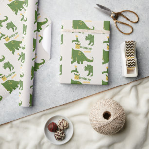 Papel De Presente Aniversário de Animais da Festa Roar