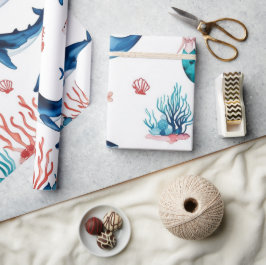 Papel De Presente aniversário de bicho-da-baleia