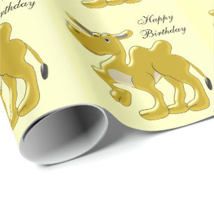 Papel De Presente Aniversário de Camel Design