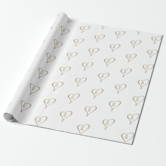Papel De Presente Aniversário de Casamento com Suores Dourados Metál