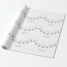 Papel De Presente aniversário de casamento do 11 Steel personalizado