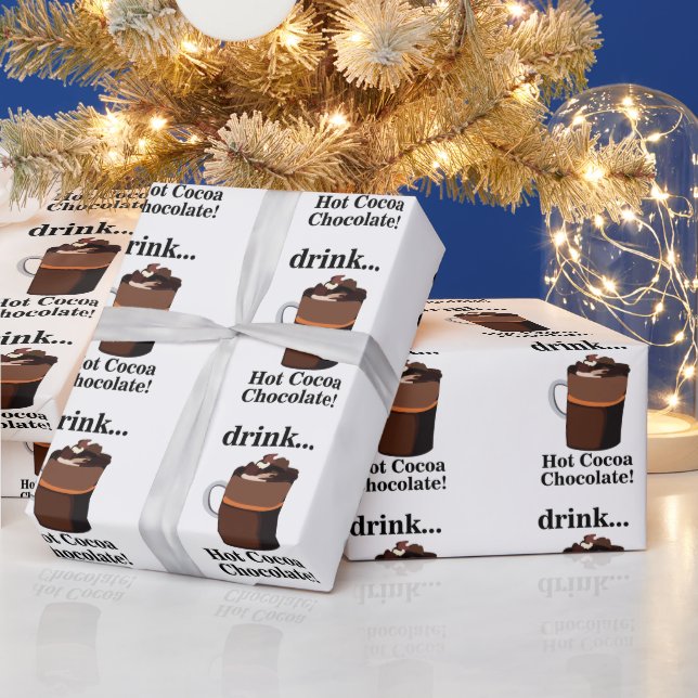 Papel De Presente Aniversário de Chocolate Cacau Quente (Feriados)