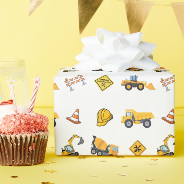 Papel De Presente Aniversário de Construção  (Festa de aniversário)