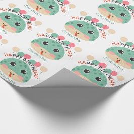 Papel De Presente Aniversário de criança de Nome dos Balões de Cobra