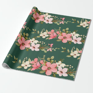 Papel De Presente Aniversário de criança De Puppy Cugado Floral