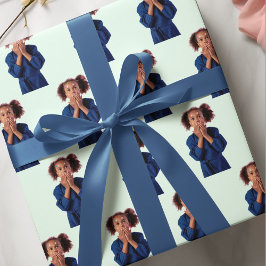Papel De Presente Aniversário de criança Personalizado de Colagem de