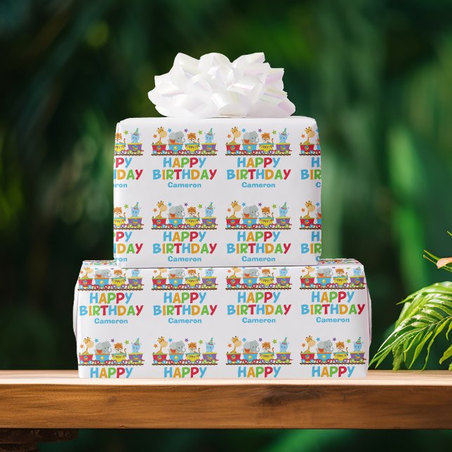 Papel De Presente Aniversário de criança Personalizado De Corte De C (Criador carregado)