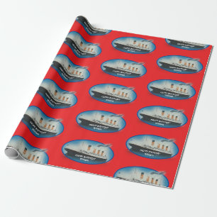 Papel De Presente aniversário de criança Vermelho Personalizado Ti