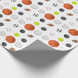 Papel De Presente Aniversário de Crianças Multi Esporte